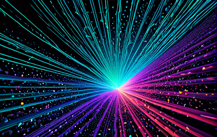 자기조립 나노소재 - **Prompt:** A visually stunning, abstract microscopic rendering of self-organizing nanomaterials. Ti...