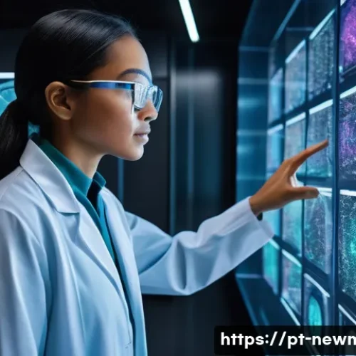 신경망 회로 소재 - **Prompt:** "A vibrant, optimistic illustration of a diverse team of scientists, male and female, in...