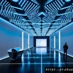 우주 탐사 소재 - A futuristic aerospace laboratory showcasing ultralight carbon nanotube structures for spacecraft, h...