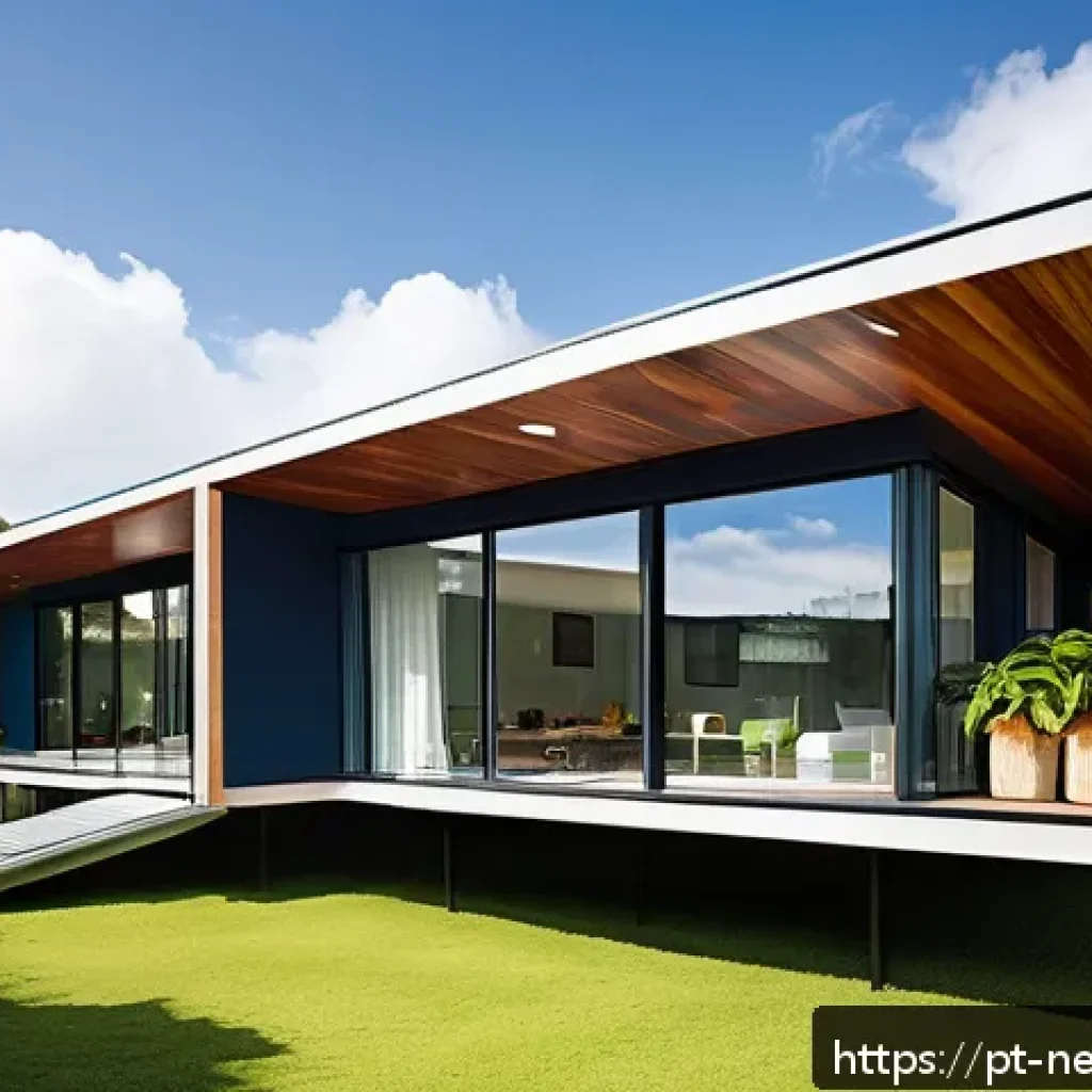 에너지 효율성 재료 - A modern Brazilian residential building exterior featuring integrated solar panels seamlessly incorp...